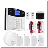 Охранно-пожарная GSM сигнализация «SmartСтраж Сигнал-GSM-10» с 10 датчиками