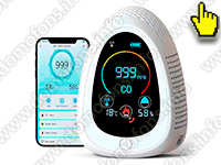 Автономный многофункциональный Tuya Wi-Fi датчик 4 в 1 - HTI-0341-WT